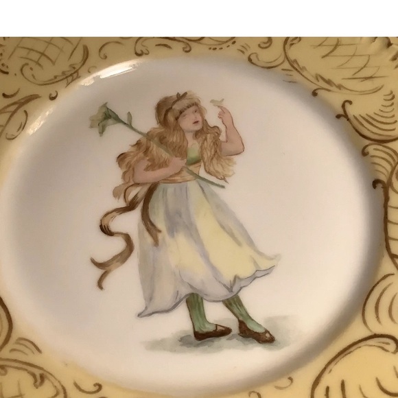 Haviland & Co. Limoges Hand Painted Fairy Plate - Picture 4 of 6